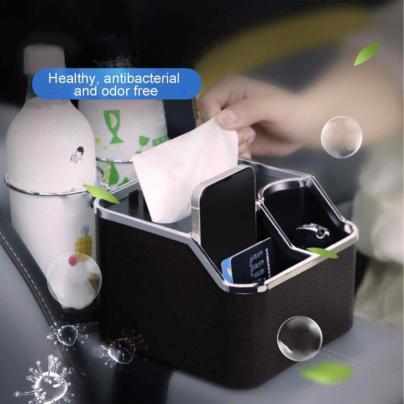 Car Armrest Storage Box Car Console Containers A Great Gift To Place Mobile Phones Tissue Boxes Black And Coffee With 2