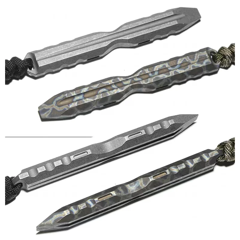 110mm Multifunctional Titanium Alloy Crowbar Pocket Pry Bar Nail Puller EDC Tacticals Tool Car Gifts With Four 1.5*6mm Grooves
