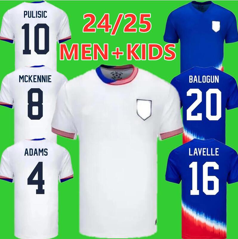 24 25 PULISIC MCKENNIE Jersey ERTZ ALTIDORE PRESS WOOD MORGAN LLOYD 2024 2025 America Football Shirt United States Camisetas USA USMNT PLAYER Men Kit 998