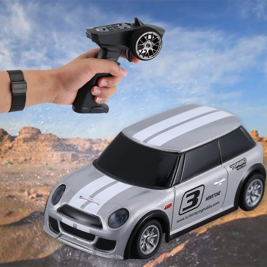 Turbo 1:76 Racing RC Car Mini Race Car with 2.4GHz 91803G-VT 3CH Transmitter Racing Experience New Patent Car for Kids Toys