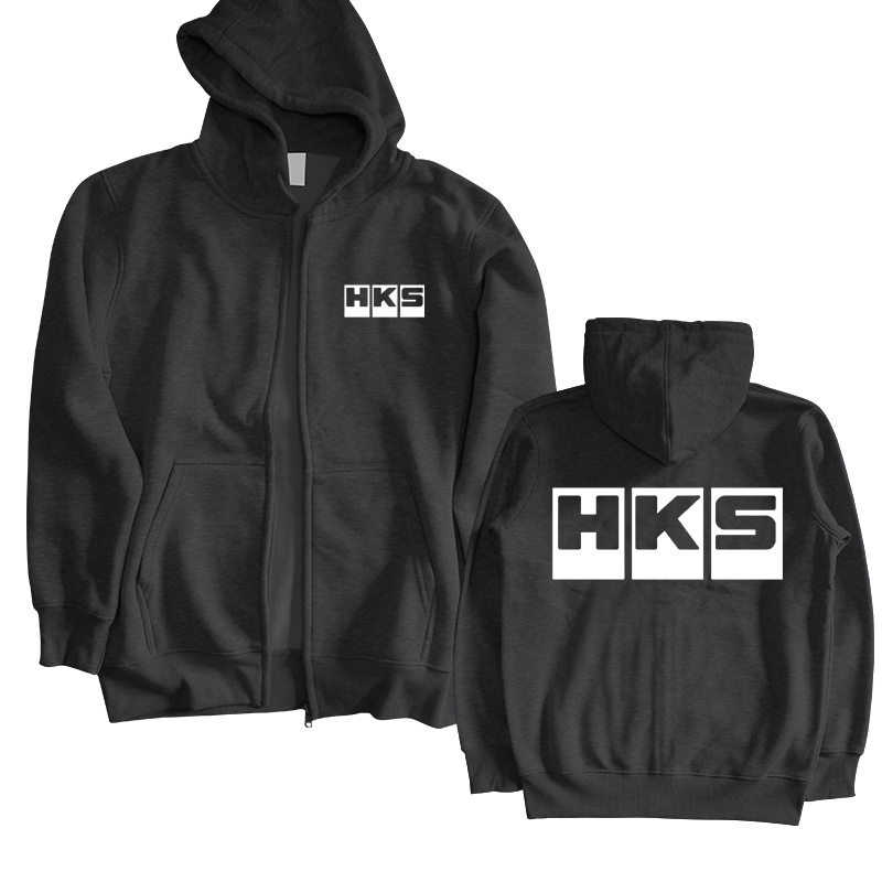 Mens autumn spring hoody Limited HKS Power and Sportser Performance Turbo Logo men black zipper hoodies