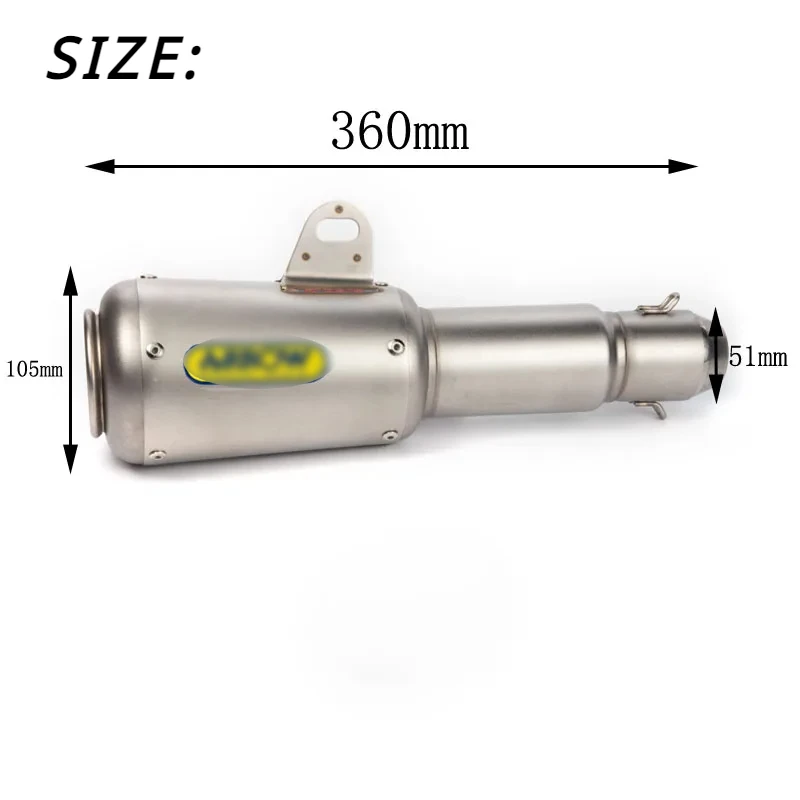 Universal Motorcycle Exhaust Pipe ARROW Muffler Pipe Escape Moto For Kawasaki Honda Z800 S1000RR NC700 R3 GW250 CBR300 RC390 R1