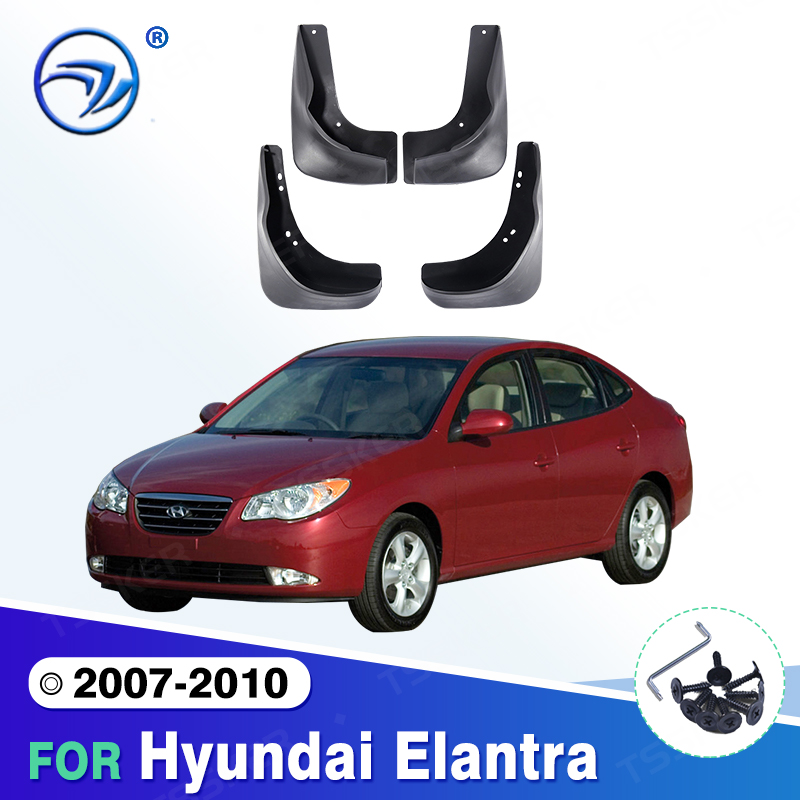 4 PCS Car Wheel Rear Mudguards For Hyundai Elantra HD 2007 2008 2009 2010 Cladding Splash Mud Flaps guards Mudflap Accessories