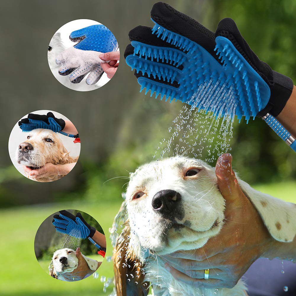 Pet Bathing Glove Hair Brush Massage Dog Bathing Tools Grooming and Cleaning Gloves