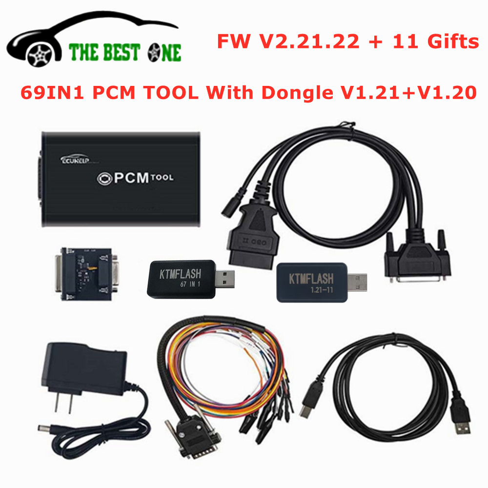 Add Brazil Warehouse V2.21.22 PCMTOOL OBD2 BENCH FLASH V1.20+V1.21 Read Write ECU KTMFlash 67IN1 PCM Tool J2534 Diagnostic Tool