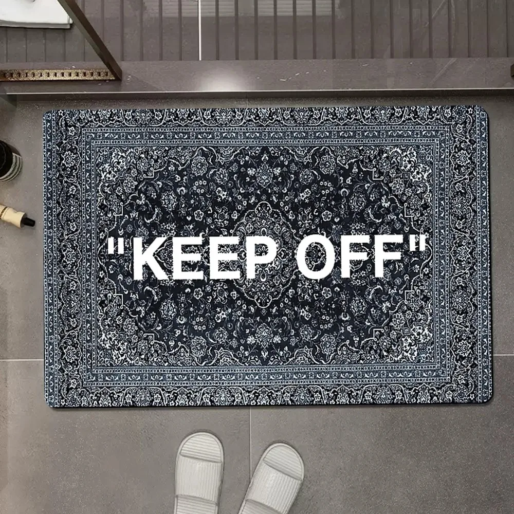KEEP OFF Floor Mat Anti-Slip Kitchen Bedroom Handmade Tufted Rug Carpet Living Room Entrance Rug