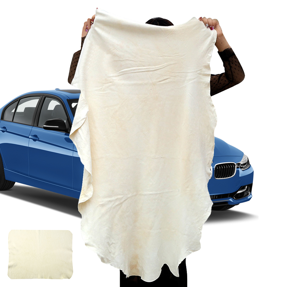 Car Cleaning Cloth Deerskin Leather Towel Drying Car Leather Cloth Super Absorbent Oil Tanned Washing Towels Clean Accessorie