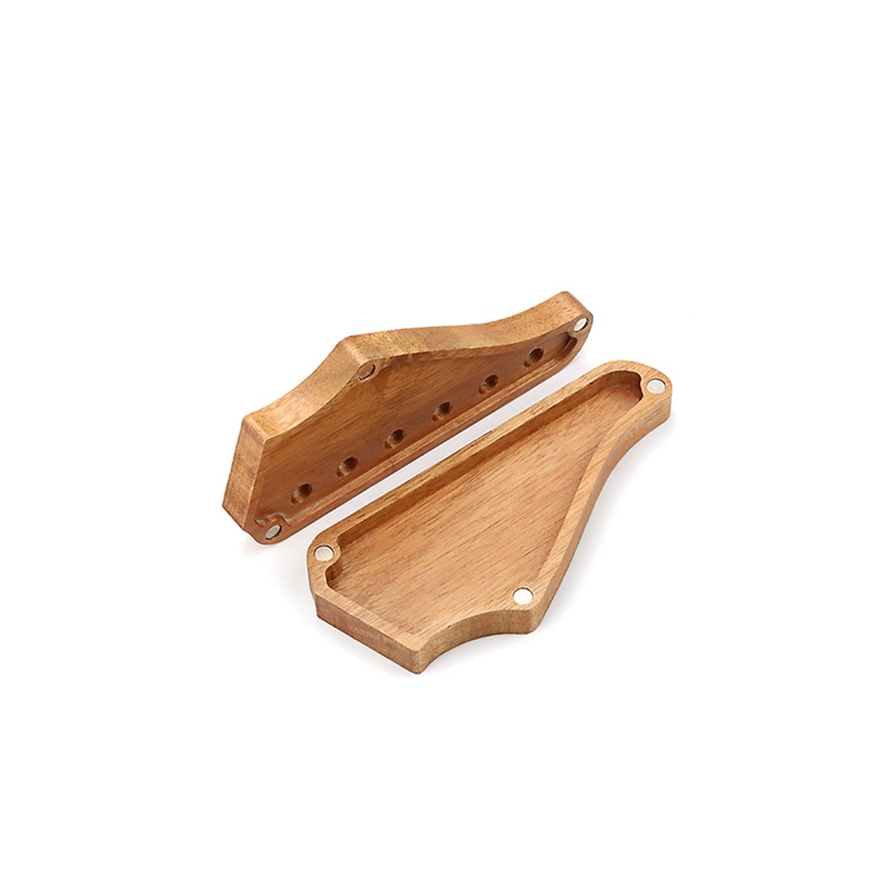 Wooden Guitar Body Neck Style Picks Case Guitar Accessories For Plectrum Storage Holder