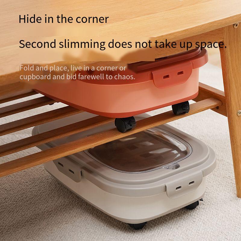 33LB Collapsible Dog Folding Airtight Pet Cat Food Container with Lids Sealing Kitchen Rice Storage Boxes