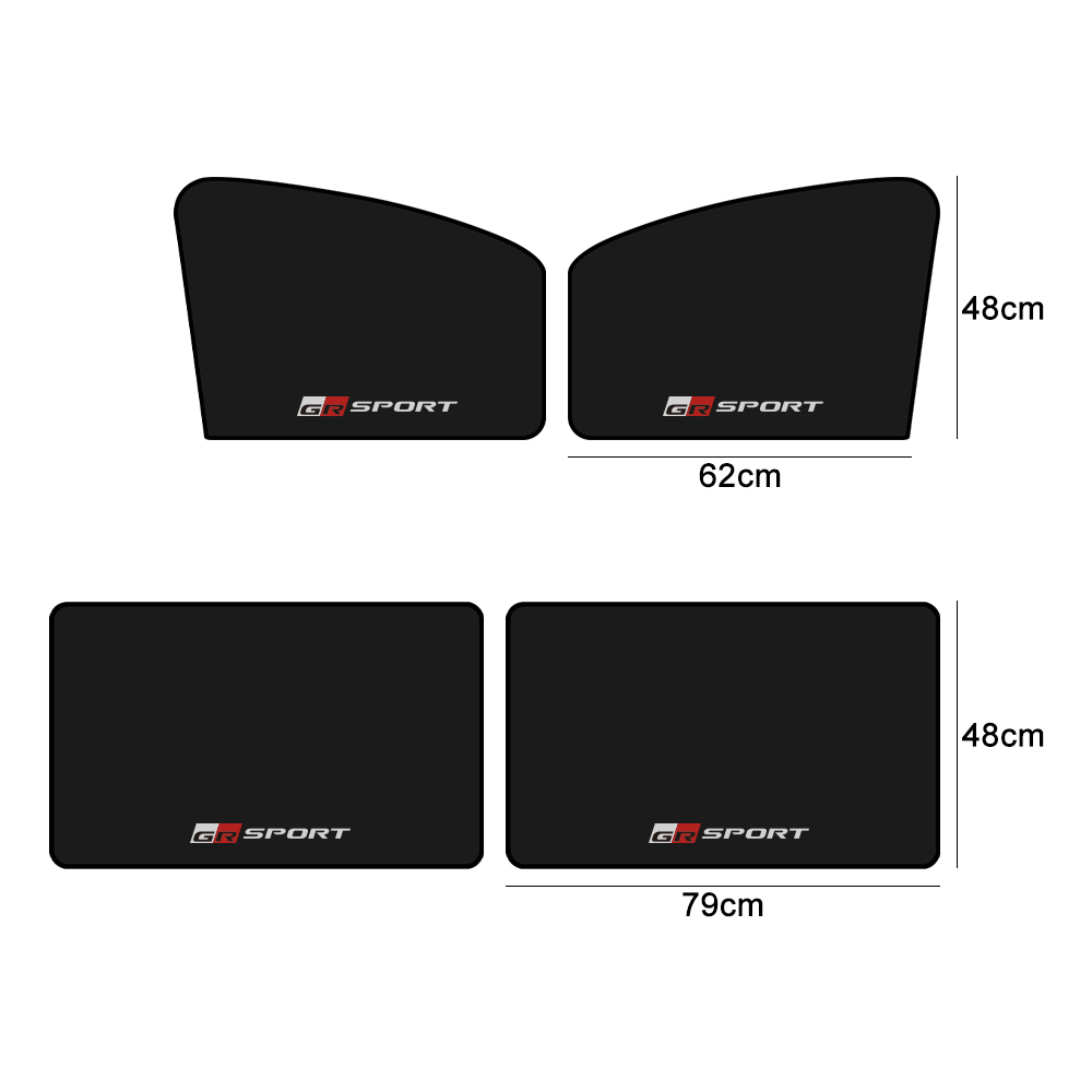 2PCS Magnetic Car Window Curtain Sun Shade Cover Auto Accessories For TOYOTA GR Sport 2022 2023 Gazoo Racing Supra 86 Hilux C-HR