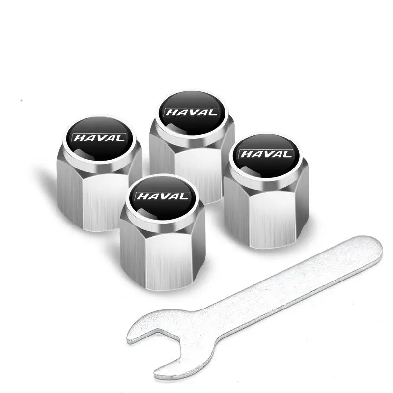 4Pcs for Haval Series H6 M6 DARGO JOLION F7 H9 H5 H2 XY Metal Car Wheel Tire Air Valve Caps Stem Cover with Logo Car Decoration