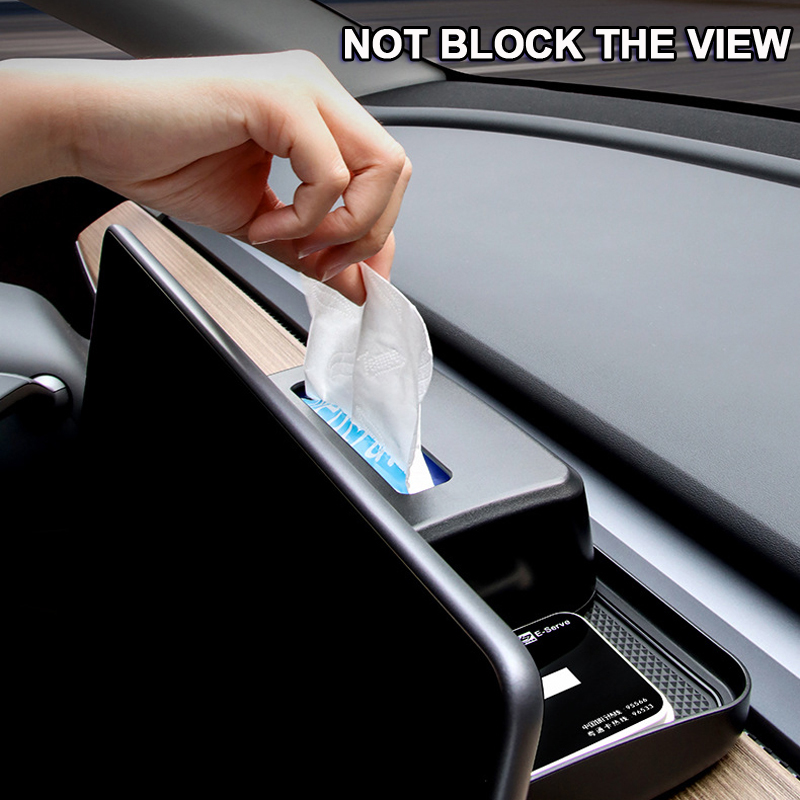 for Tesla Model 3 Y 2023 Behind Screen Storage Tray Hidden Tissue Box Central Control Sunglasses Phone Holder ModelY Accessories