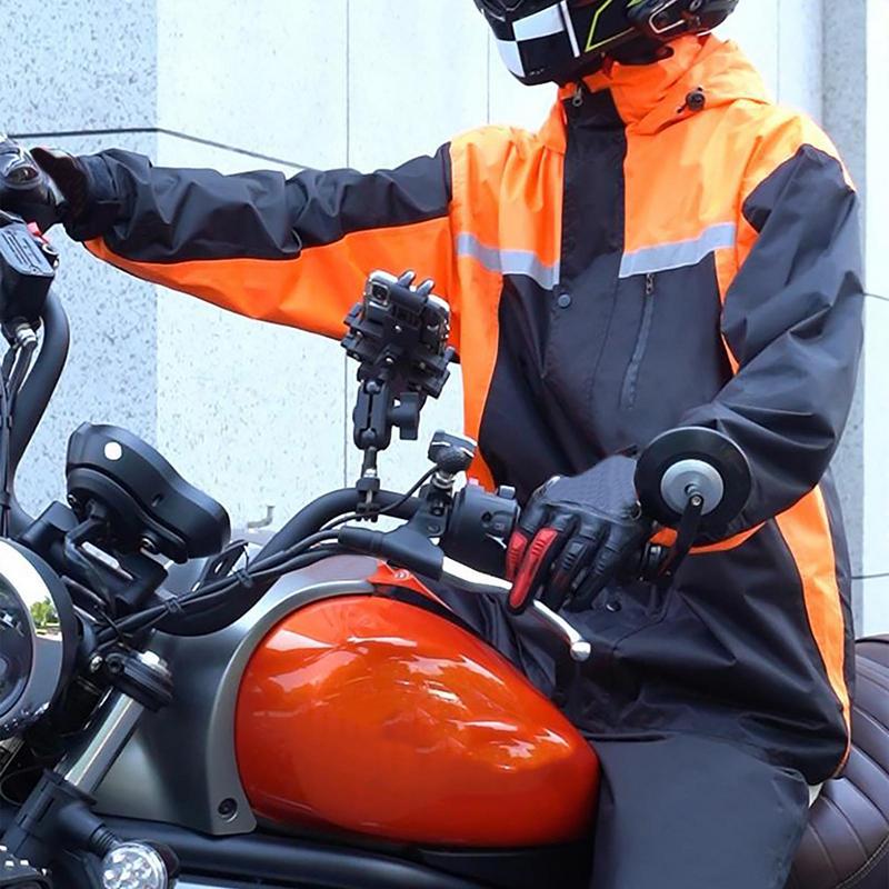 Motorcycle Rain Jacket For Men Reflective Motorcycle Rain Coat Lightweight Men's Trench Rain Coats For Women Men For