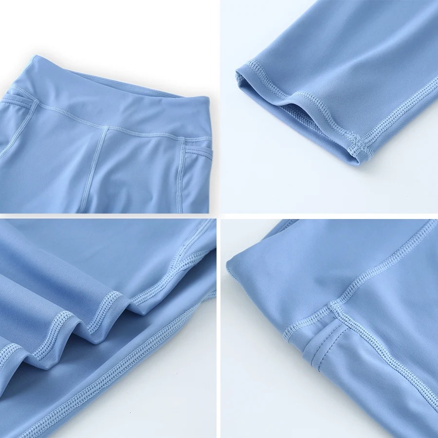 8-12 Years Girls Sports Leggings Pocket Butter Soft Kids Dance Workout Running Pants Children Sportswear Active Tights Clothing