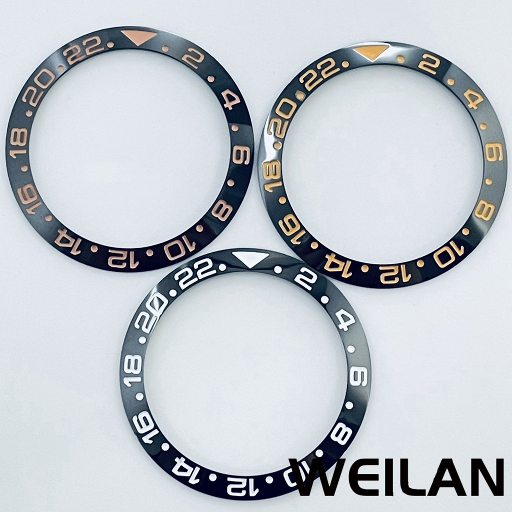 38mm Ceramic Bezel GMT Diver Style 40mm Case Inlay Bezel Replacement Diving Inlay Accessories