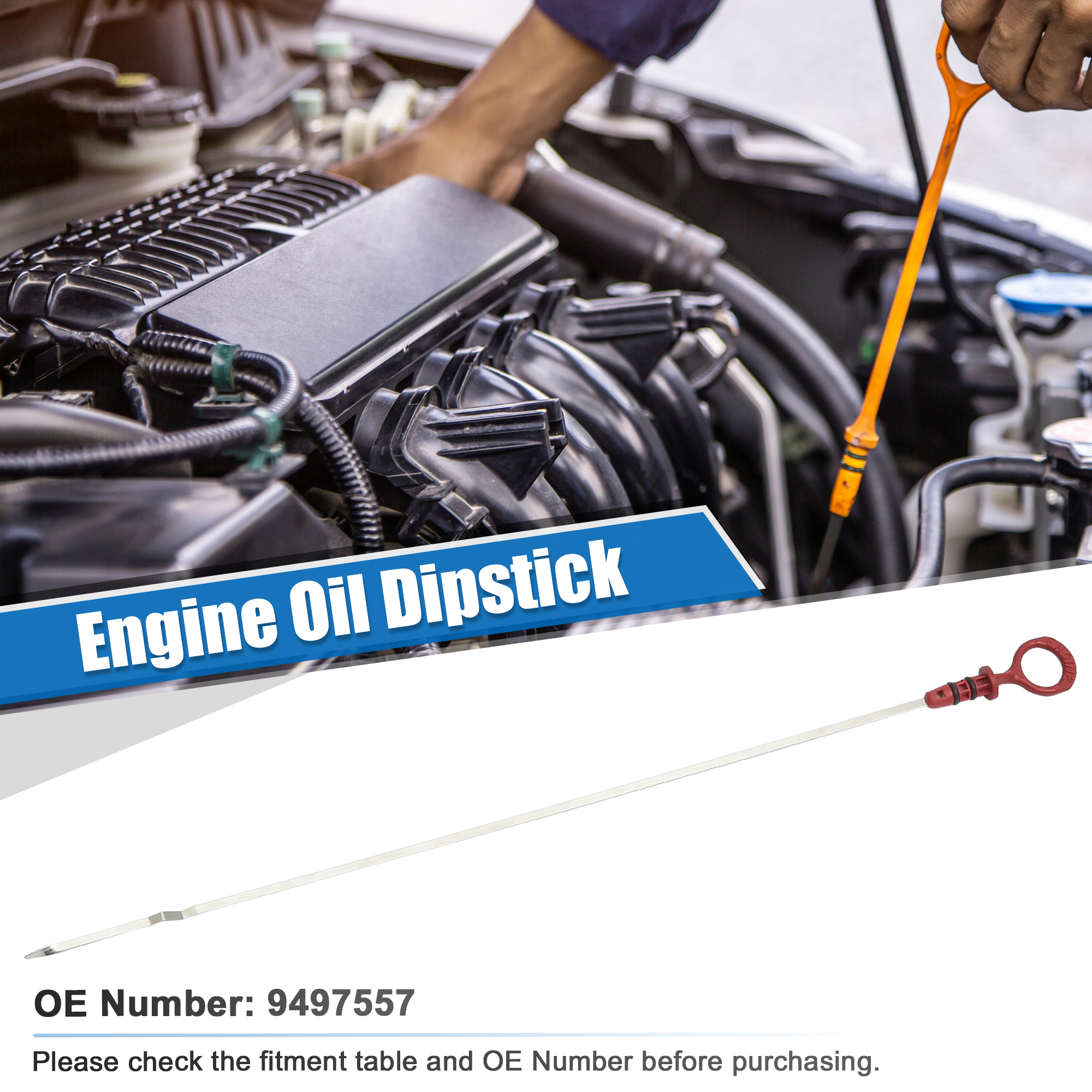 UXCELL Engine Oil Dipstick for C70 2.3T 5 cylinder Convertible 1998-2004 for C70 2.4T 5 cylinder No.9497557