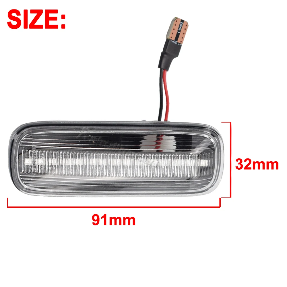 2X LED Flash Side Marker Lights For Honda Civic CRV Ballade Domani Prelude Partner Orthia LED Fender Indicator Turn Singnal Lamp