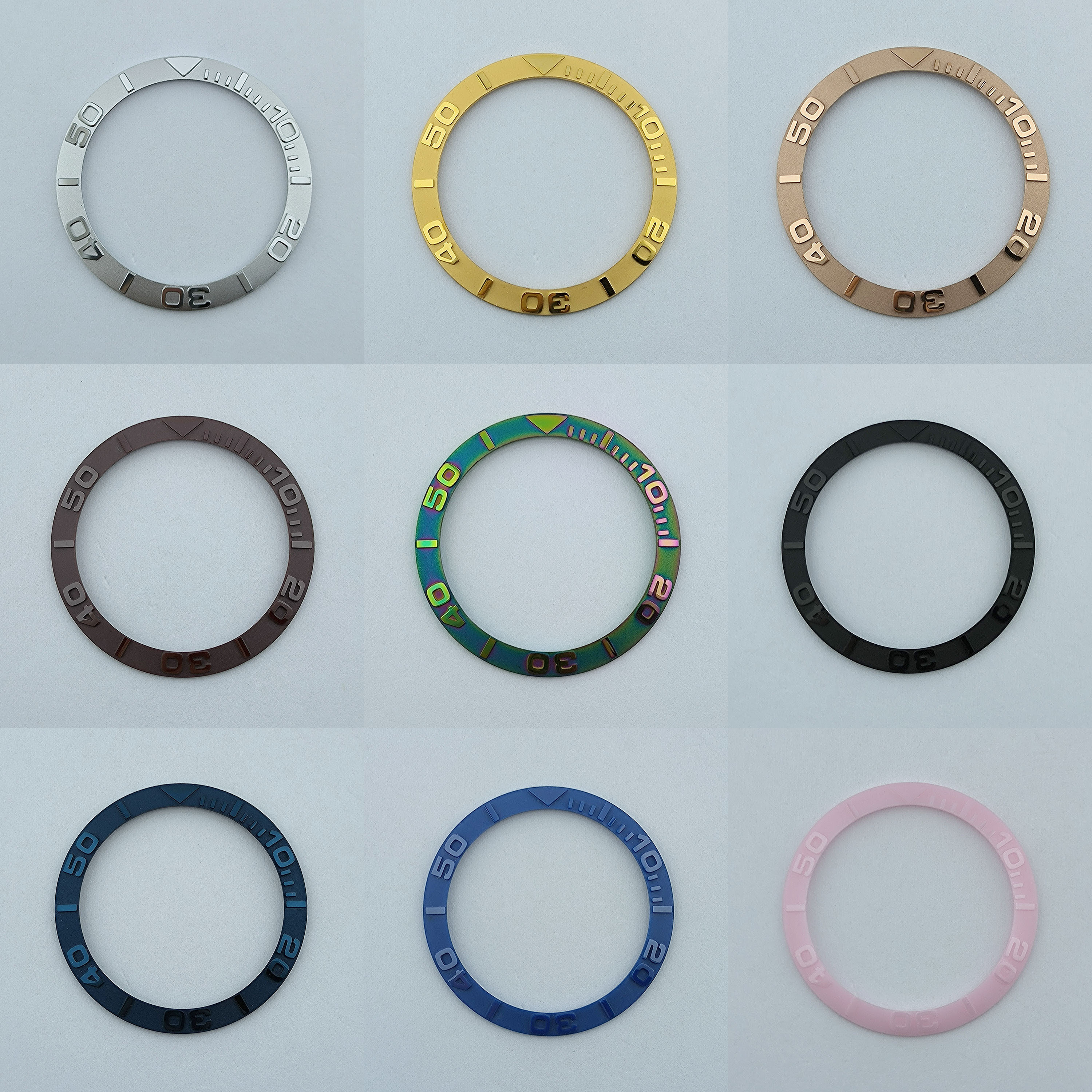 38mm ceramic/aluminium insert bezel watch green/blue luminous bezel is tilted for 40mm SUB case watch accessory repair tool
