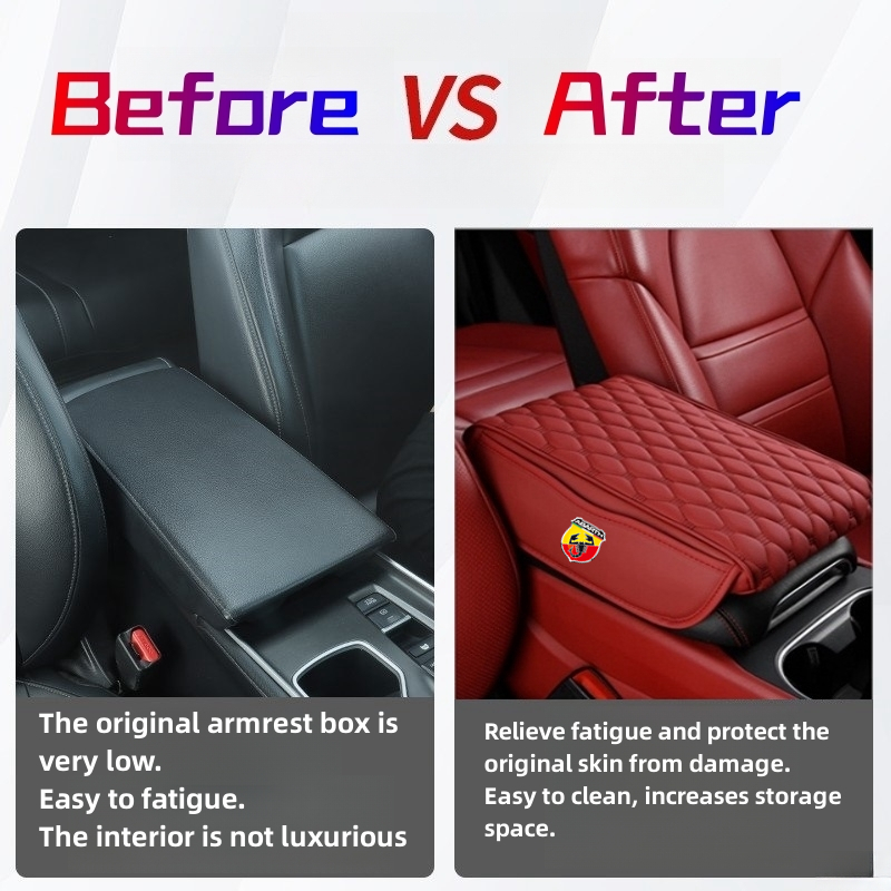 New ! Luxury leather Car Center Console Protector Cover Storage Pocket For Fiat Punto Abarth 500 Stilo Ducato Palio Bravo Doblo
