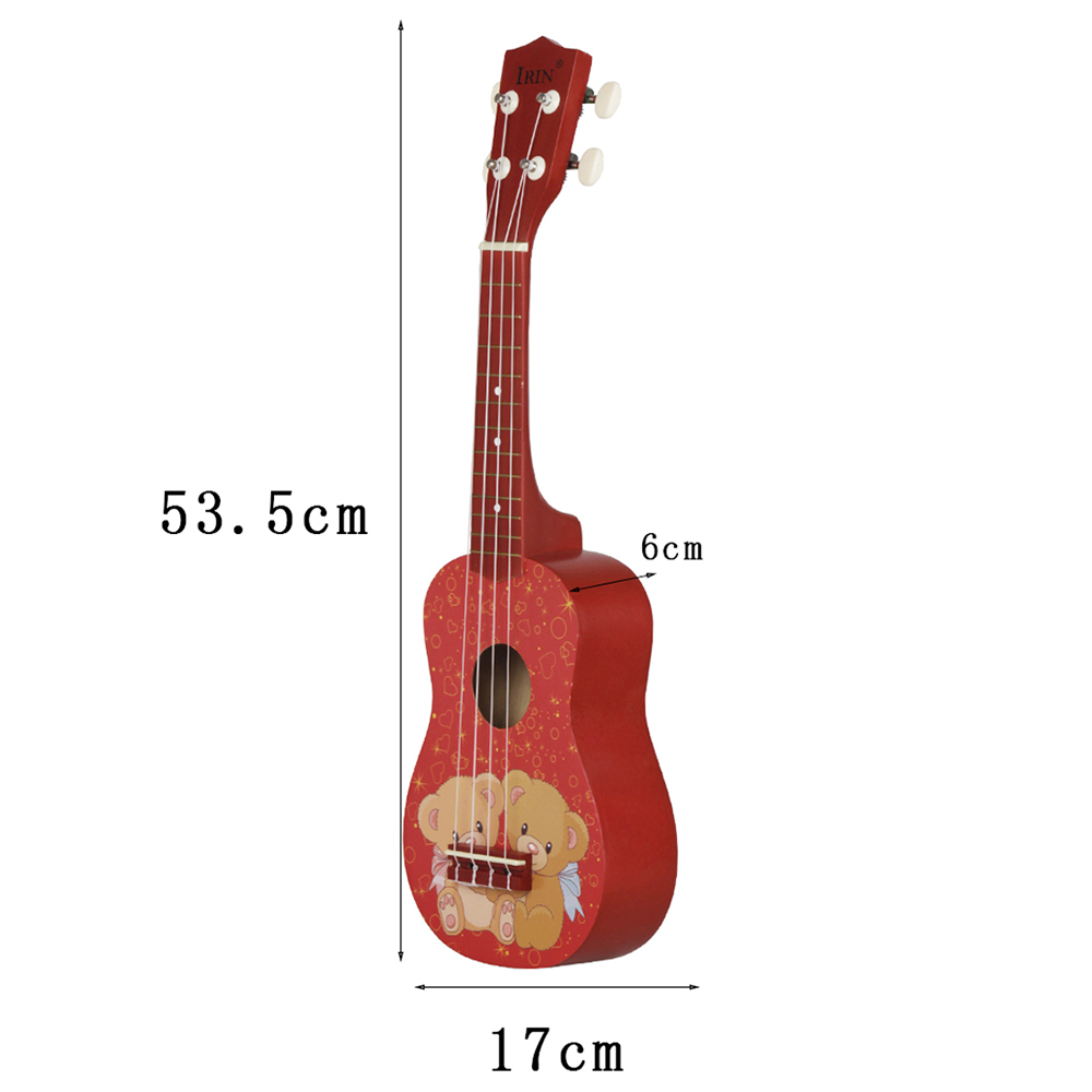 IRIN 21 Inch Ukulele Bear Hawaiian Guitar Musical Instrument 4 Strings Basswood Ukulele Soprano Guitar Tuner Capo Accessories