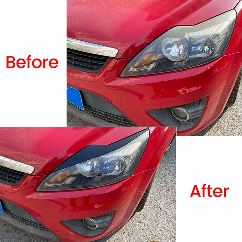 1Pair Headlight Eyebrows Trim Cover Accessories For Ford Focus MK2 C307 2008-2011 Head Light Lamp Eyelid Decorative Stickers A