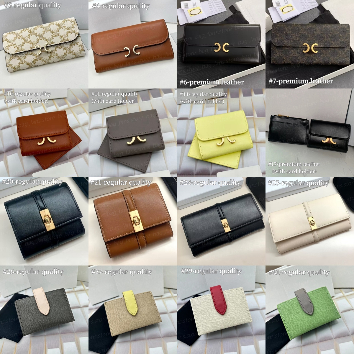 10A 7A Premium Designer Wallets for Women Men Fashion Mini Card Holders Portable Purses with Matal Logo with Box