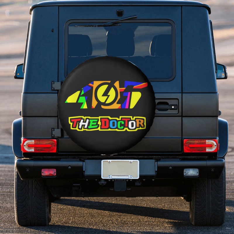 Motorcycle Racing Rossi Spare Tire Cover Bag Pouch for Jeep Mitsubishi Pajero Dust-Proof Car Wheel Covers 14" 15" 16" 17"