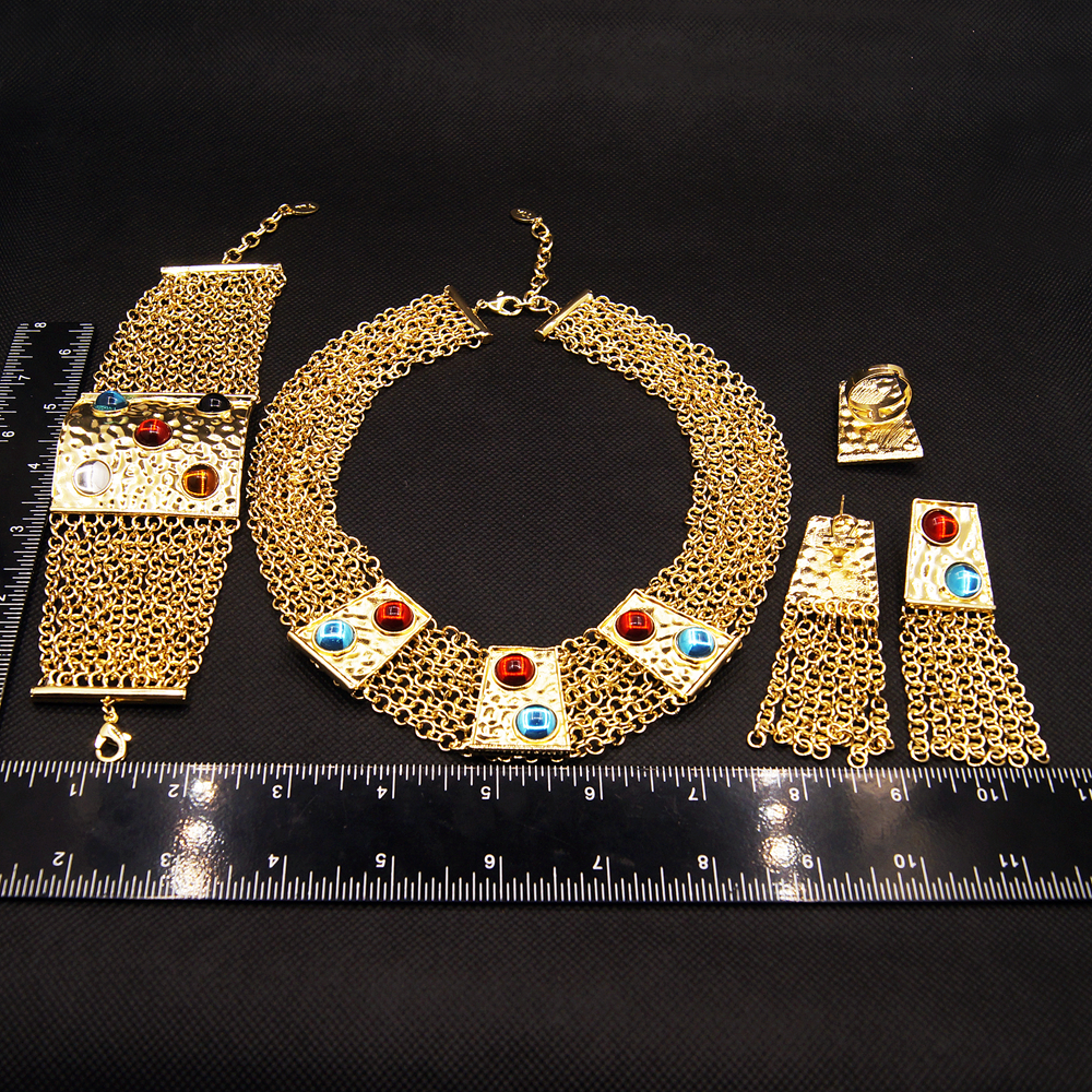 Jewelry Sets For Women Italian Gold Plated Handmade Chain Luxury Necklace Bracelet Set Luxury Wedding Necklace For Women Gift