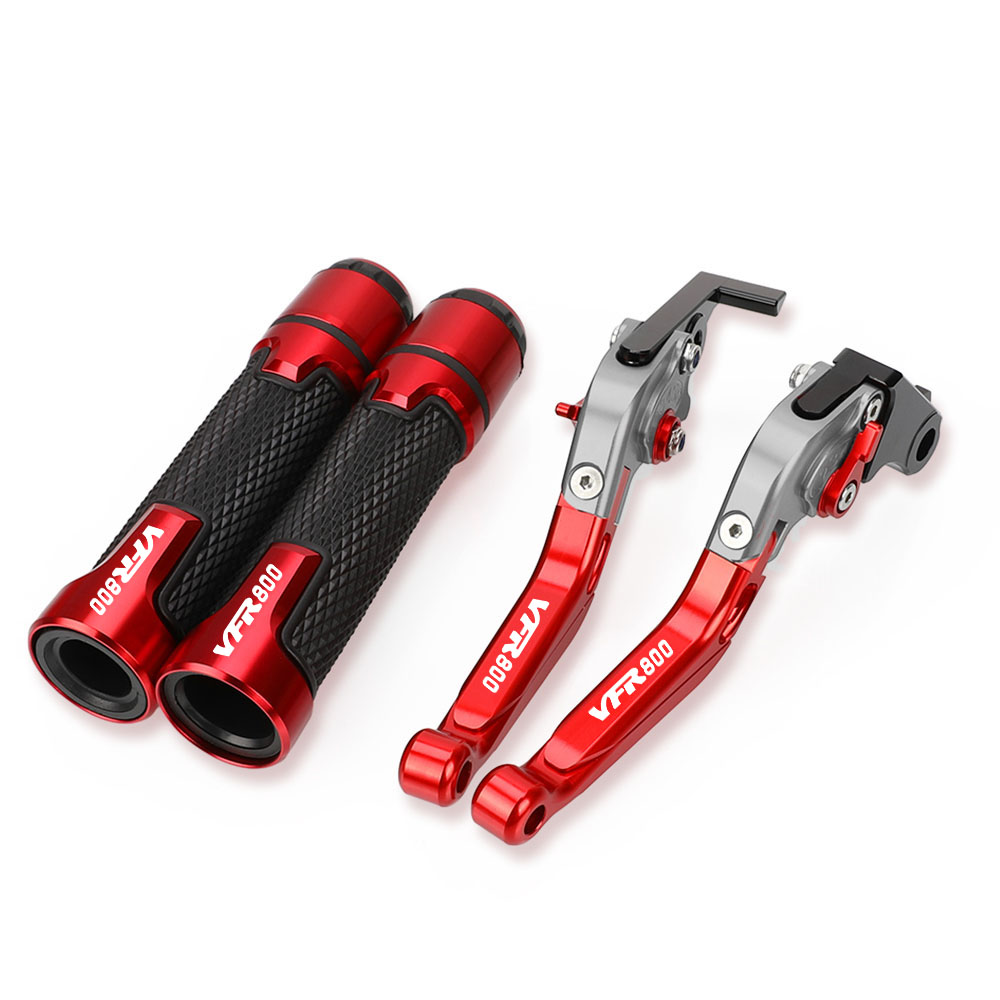 For HONDA VFR800 FI WI 1998 1999 2000 2001 Motorcycle CNC Adjustable Brake Clutch Levers 22MM Handlebar Hand Grips ends VFR 800