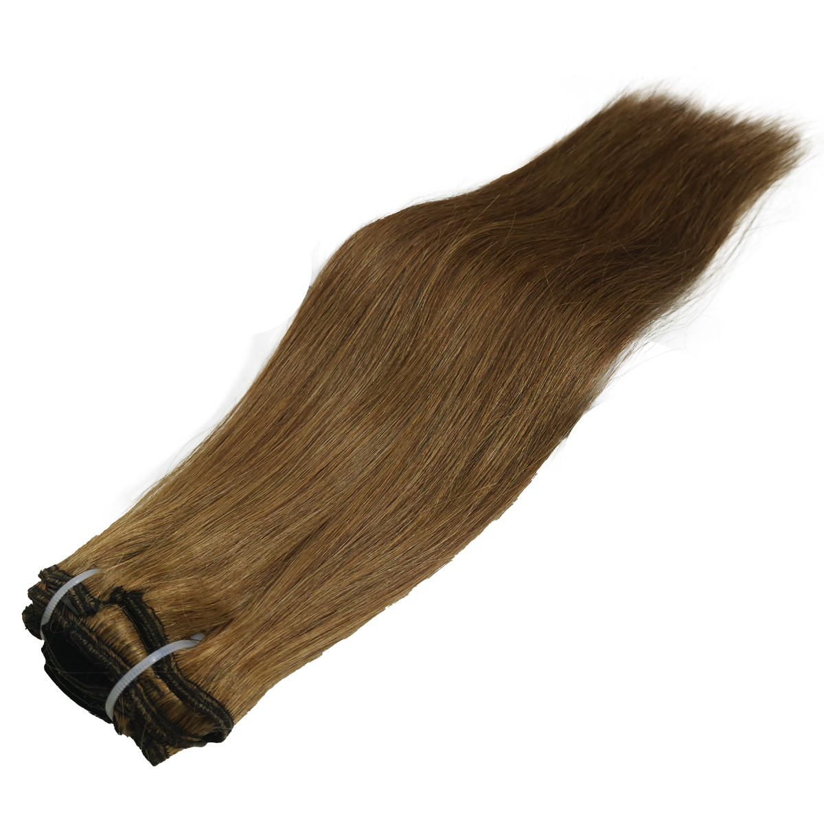 Straight Clip In Hair Extensions Medium Light Brown 100% Human Hair 18Inch 120g #6 8PCS Hair Extensions 16- 26inches for Women