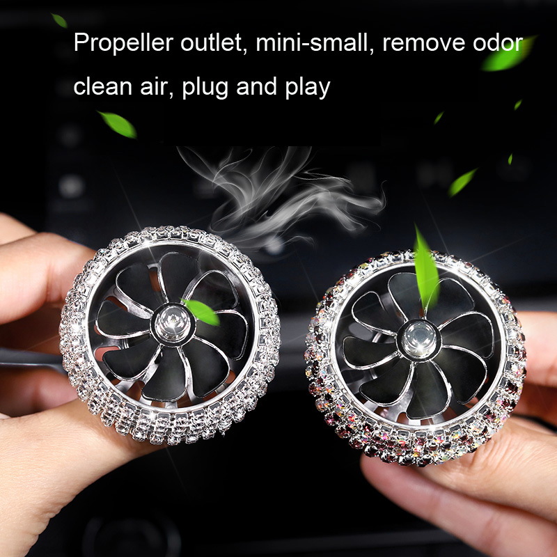 1Pcs Car Air Freshener Diamond Crystal Air Force Auto Air Vent Perfume Clip Outlet Conditioning Diffuser Bling Car Accessories