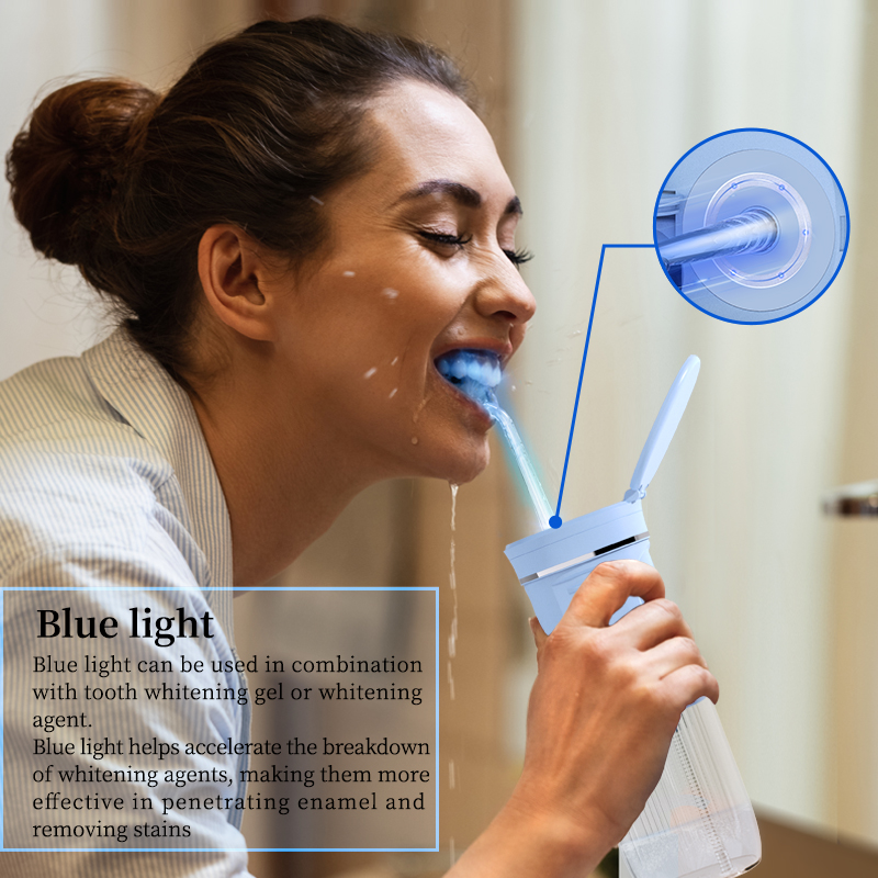 MKJS Oral Irrgator Teeth Whitening 360°Clean Your Teeth white bule pink color Teeth Punch