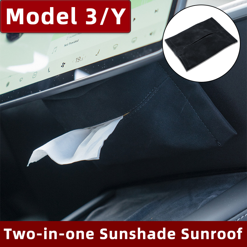 Tissue Box For Tesla Model Y Car Tissue Bag Hidden Under The Screen Drawout Box Model 3 Center Console Napkin Holder