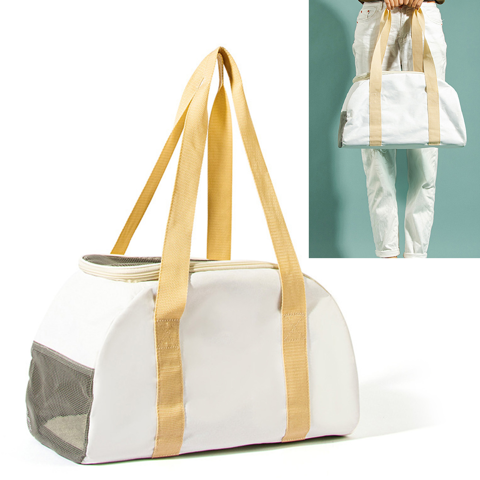 Cat Carrier Bag Large Space Breathable Comfortable Fashionable Portable For Outdoor Travel
