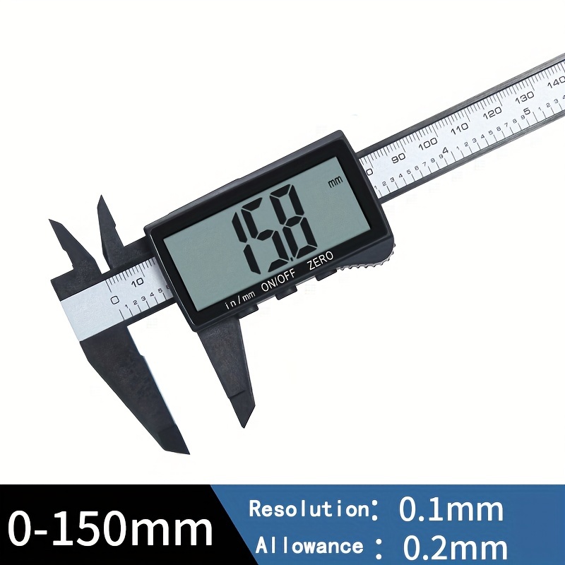 Digital Display Vernier Caliper, 0-150mm Full Screen Plastic Caliper, Series Cultural And Entertainment Jewelry Measuring Ruler