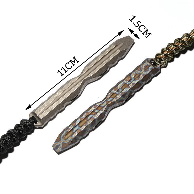 110mm Multifunctional Titanium Alloy Crowbar Pocket Pry Bar Nail Puller EDC Tacticals Tool Car Gifts With Four 1.5*6mm Grooves