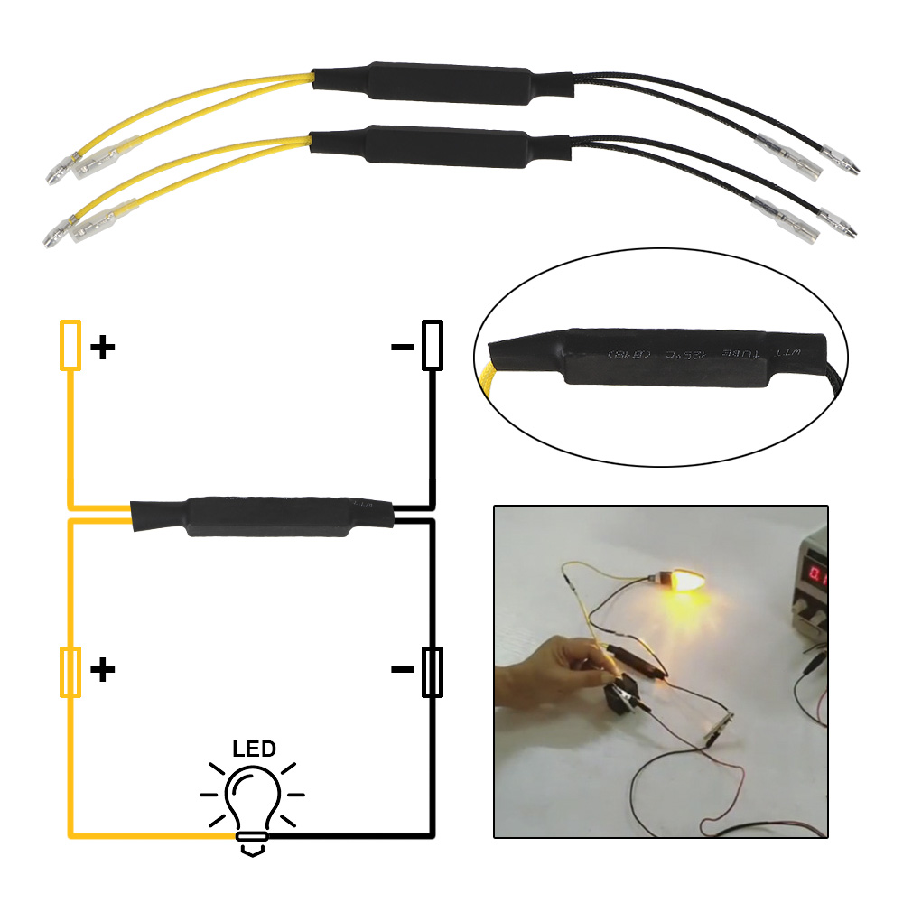 12V Motorcycle Turn Signal Lights Flashing Indicator Taillights Error Free Side Marker Brake Lamps Dirt Pit Bike Accessories