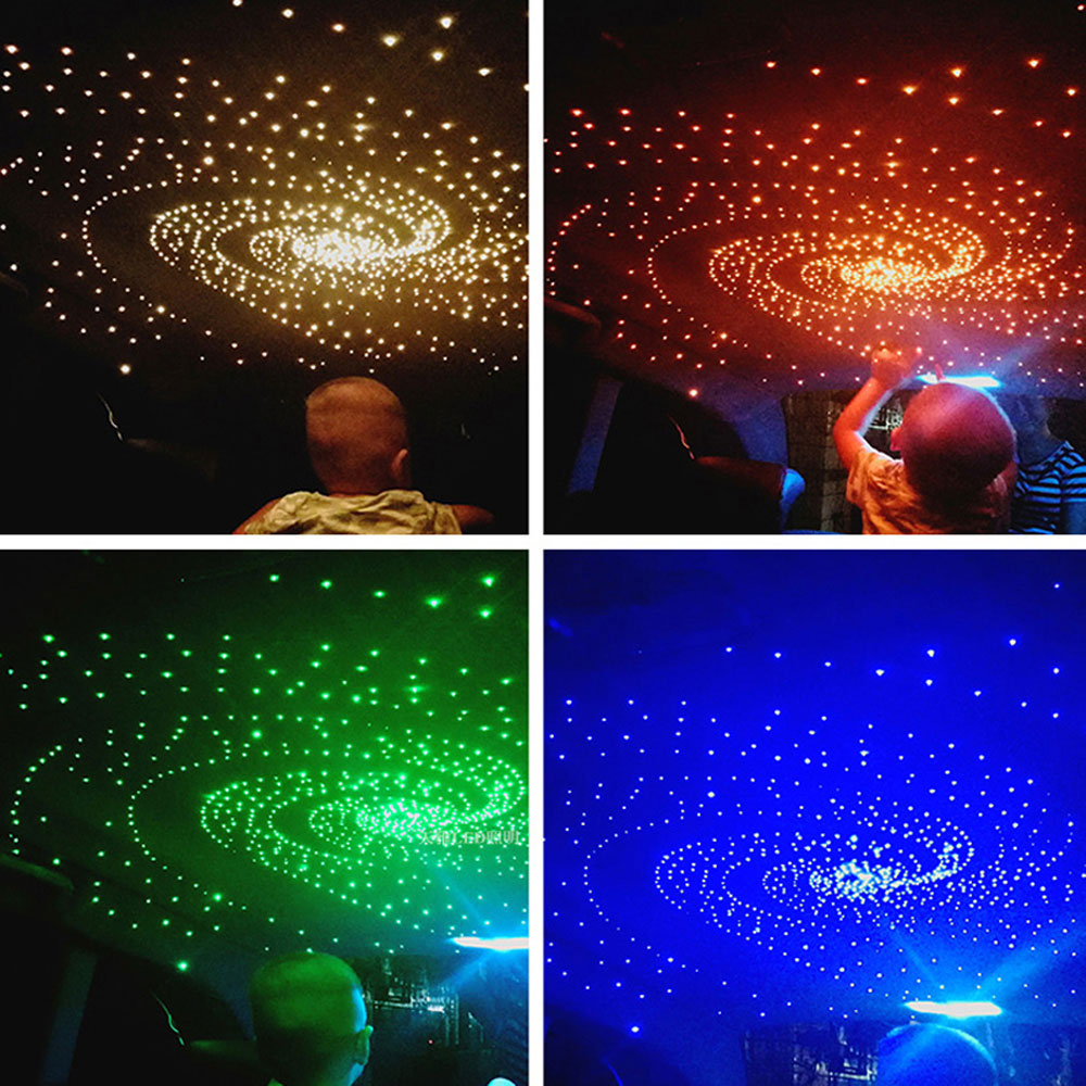 RGBW Car Roof Star Lights Twinkle LED Fiber Optic Star Ceiling Lights Kit APP Starry Sky Optical fiber Lighting Home Decor