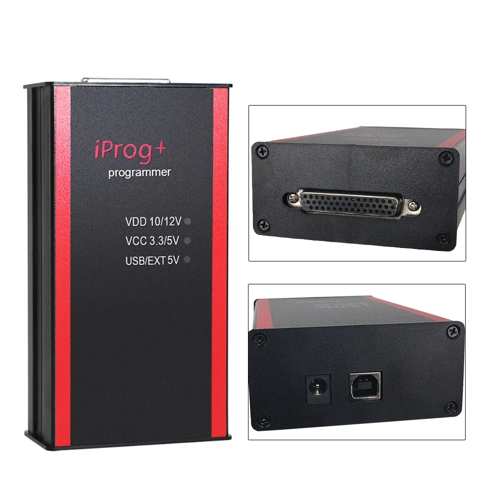 2023 Iprog Pro Full V89 with 7/11 Adapters Support Eeprom IMMO/KM/Radio /Airbag Reset Dashboard IPROG+ ECU Key Programmer Tool