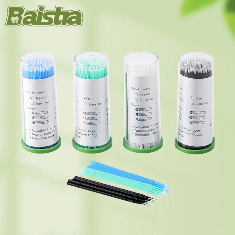 100 Pcs/Barrel Dental Microbrush Disposable Applicators Tips Micro Brush Cleaning 1.2/1.5/2.0/2.5mm