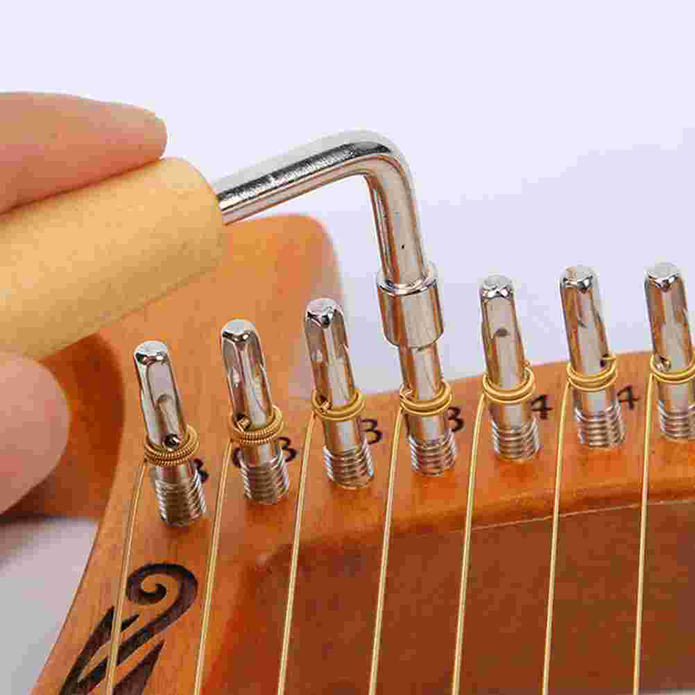 Ddmysmile Lyre Tuning Guzheng Harp Wrench Classic String Instrument Piano Tuner Spanner Wooden Handle Adjustment ddmysmile Tool Inner Angle Smile