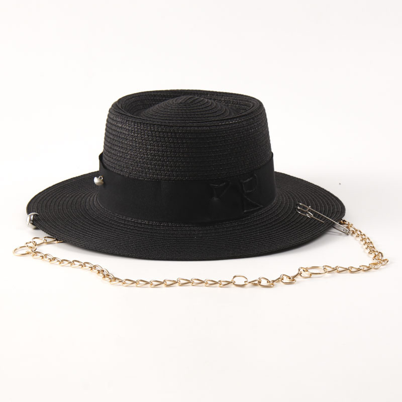 Women Snapbacks Designer Pearl Wide Brim For Travel Straw Hats Sun Protection Caps