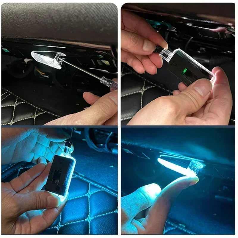 LED Car Footwell Lamp Atmosphere Light Interior Accessories For Skoda Octavia Rapid Karoq Kodiaq Superb 2015--2022