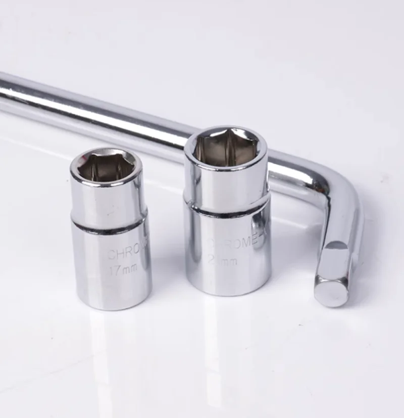 Extendable Wheel Brace Wrench Telescopic Car Van Socket Tyre Nut 17 19 21 23mm