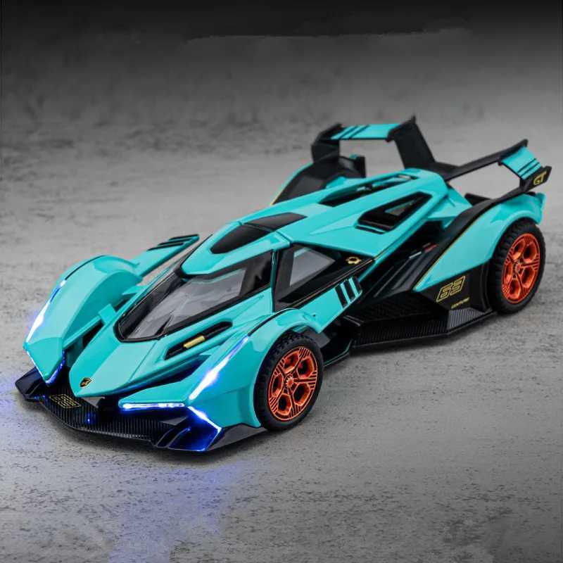 Free shipping Cars 1 32 V12 Vision GT Gran Turismo Alloy Sports Diecast Metal Toy Concept Racing Car Model Sound and Light Childrens Gift