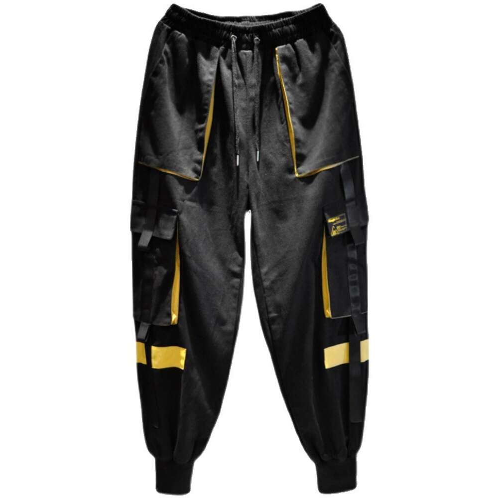 HOUZHOU Techwear Pants Haruku Cargo Trousers Male Hip Hop Loose Casual Streetwear Japanese Men Clothing Patchwork M522 60