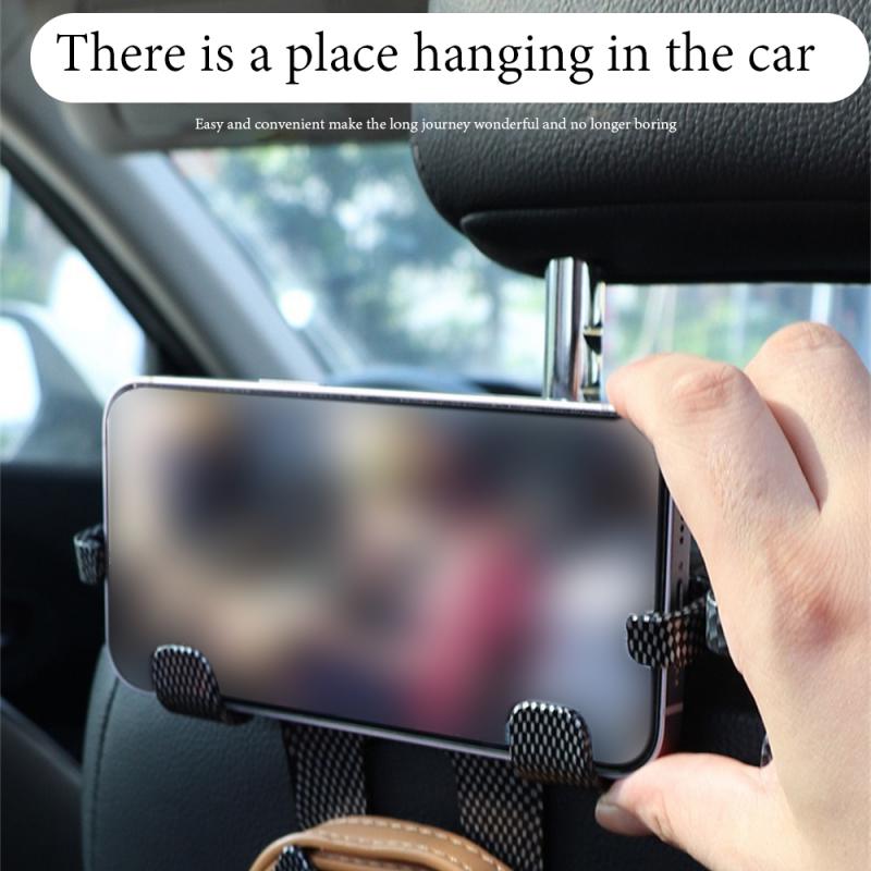 1~10PCS Car Bracket Multifunctional Hook Mobile Phone Holder Rear Seat Back Creative Car Mounts Storage Hook Car Decoration
