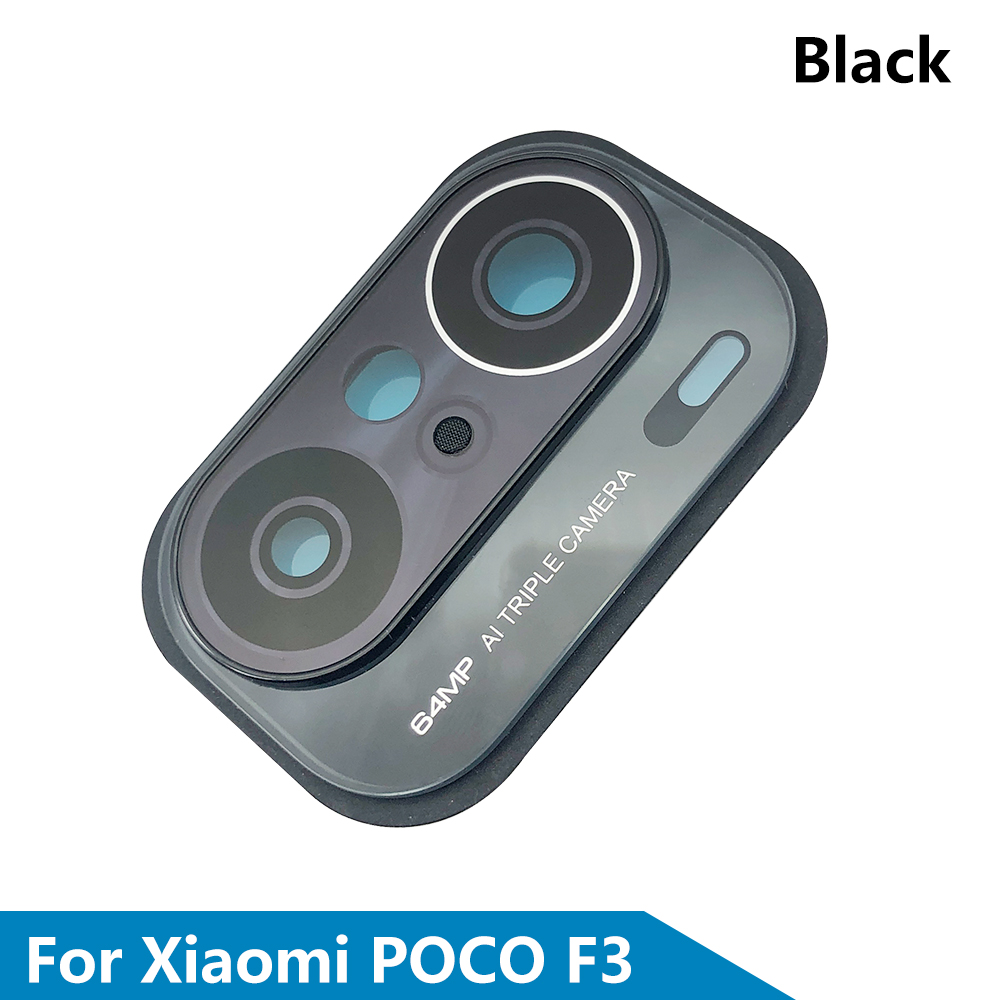 Housing Back Rear Camera Glass Lens With Cover Frame Holder For Xiaomi Poco F3 / For Redmi K40 Back Rear Camera Glass Lens