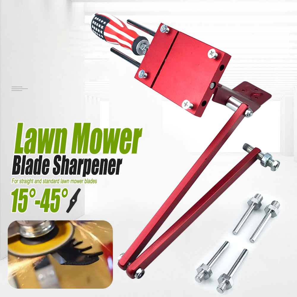 Sharpener Model Lawn Mower Blade Sharpener for Straight and Standard Lawn Mower Blades 15°-45° Adjustable