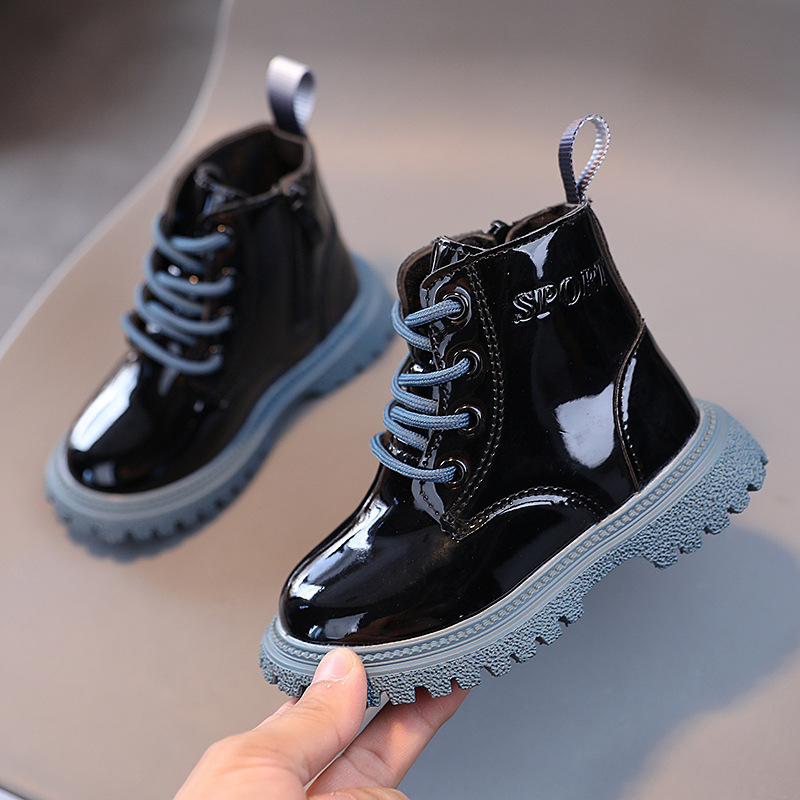 High Quality Children Platform Boots Colorful Shoelace Comfortable Toddler Girl Boots Spring Autumn Kids Shoes for Boy F10064